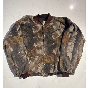 Liberty Realtree Camo Bomber Jacket Snap Front Mens
